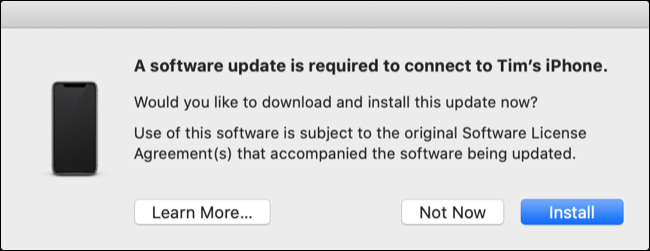 macOS Catalina'da iOS 14 çalıştıran iPhone'a bağlanılamıyor