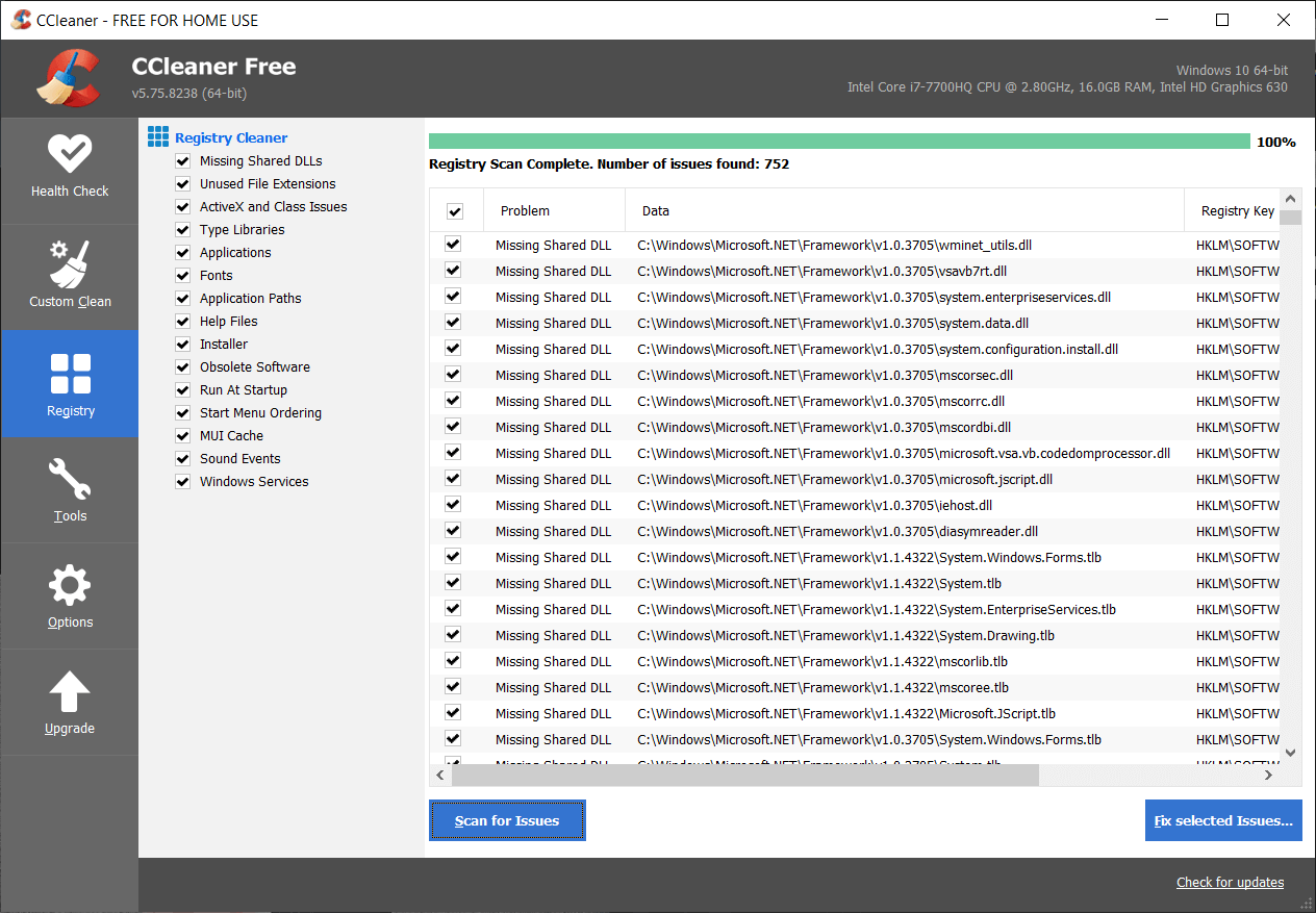 문제 검색이 완료되면 Fix selected Issues | Windows 10에서 WiFi에 DHCP가 활성화되어 있지 않은 문제 수정