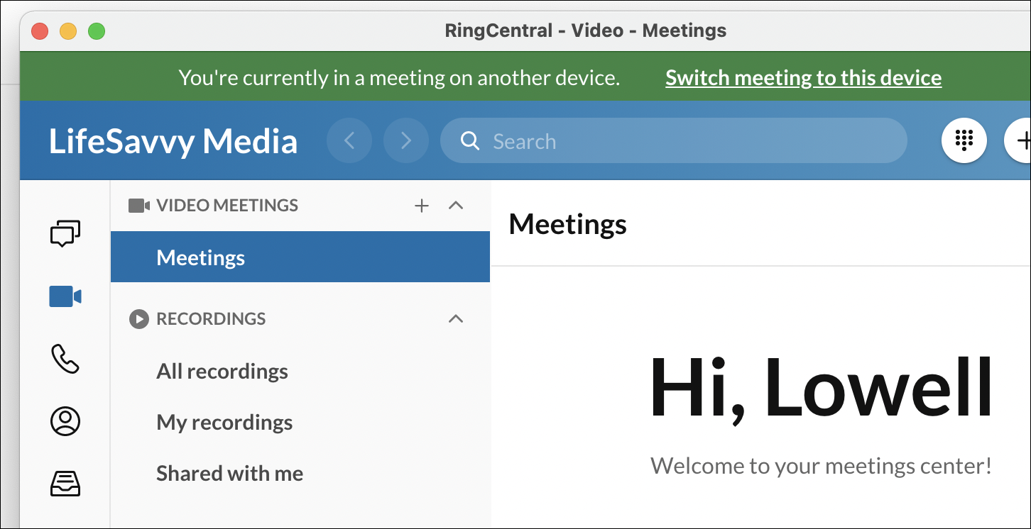 Comutator inteligent RingCentral