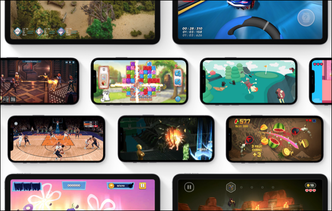 การเลือกเกมบน Apple Arcade