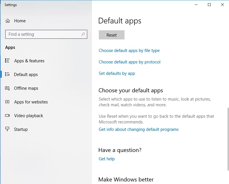 Excelでファイルの関連付けをリセットして、空白が表示されないようにします。