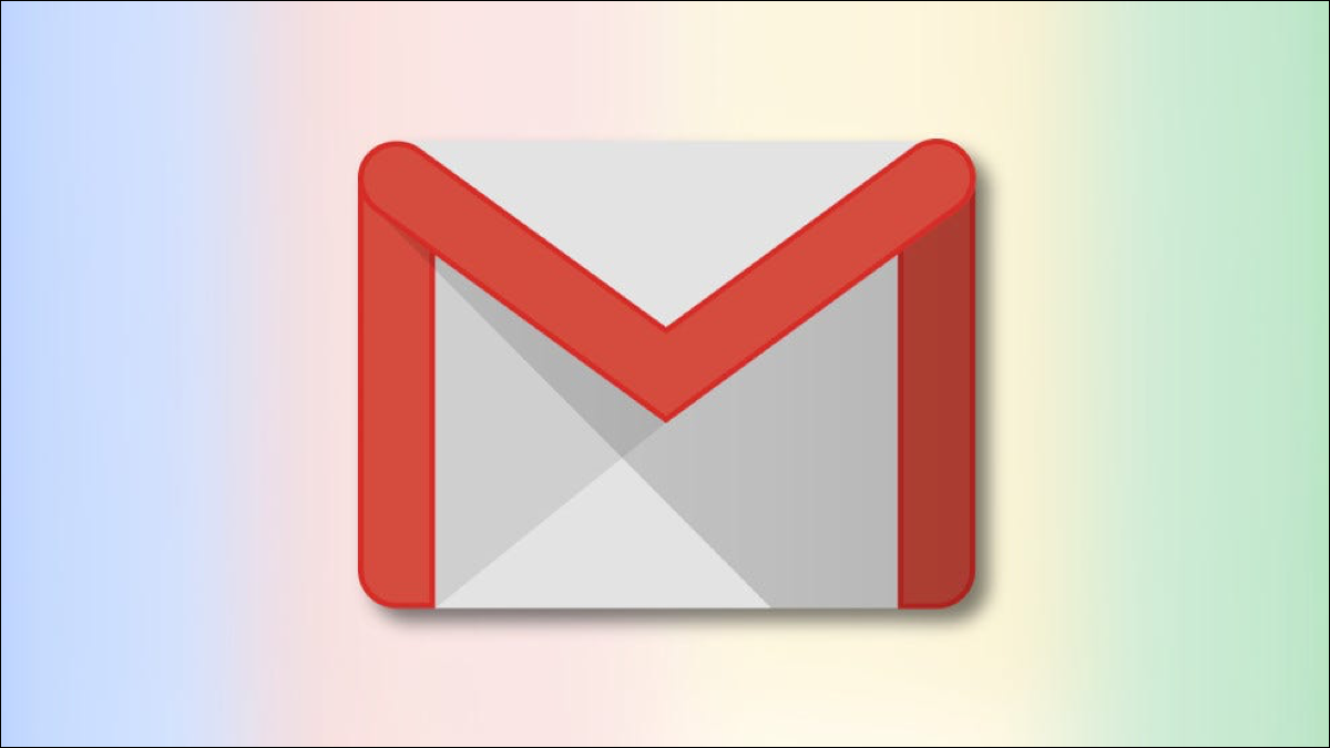 Logo Gmail su uno sfondo sfumato.