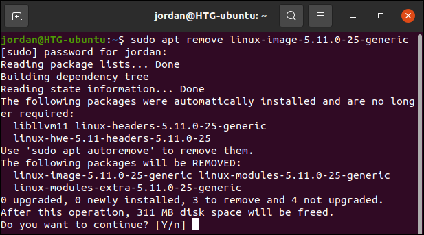 Eliminar kernels instalados usando apt en Ubuntu