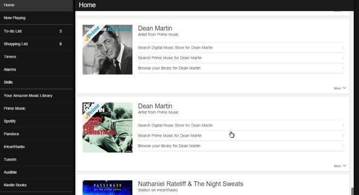 Usa l'app Alexa online