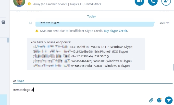 通過聊天掌握多設備 Skype