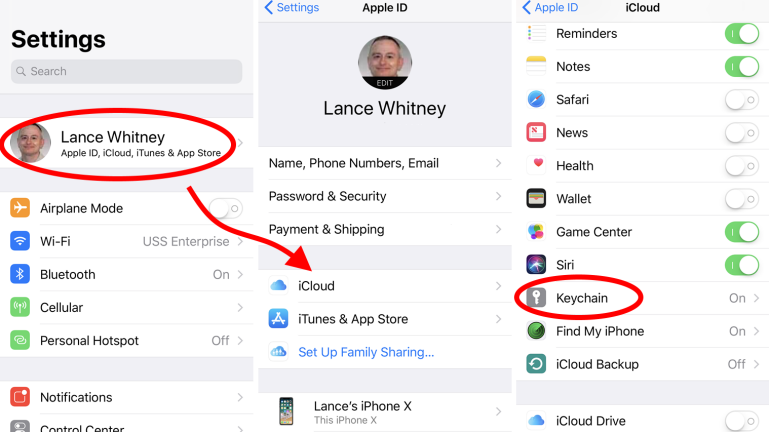 啟用 iCloud 鑰匙串