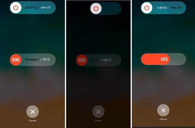 Éteindre, désactiver Face ID, appeler le 911