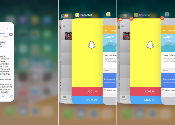 Supprimer une application ouverte