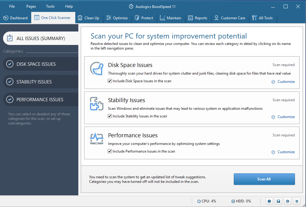 Auslogics BoostSpeedは、PCを高速化し、システムから残っているソフトウェアを削除します