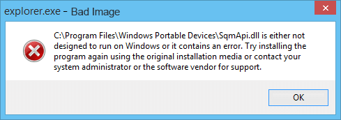 Fix Bad Image Error - n'est pas conçu pour fonctionner sous Windows ou contient une erreur