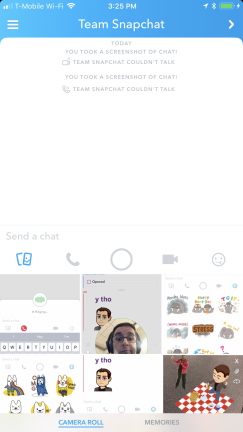 Invia foto in chat