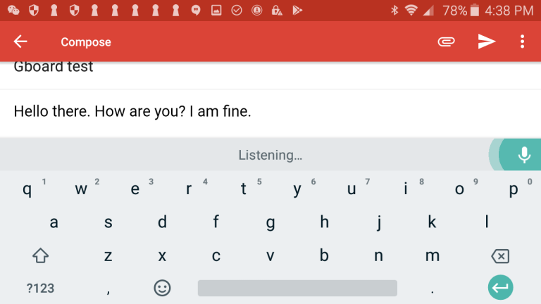 Digitazione vocale con Android