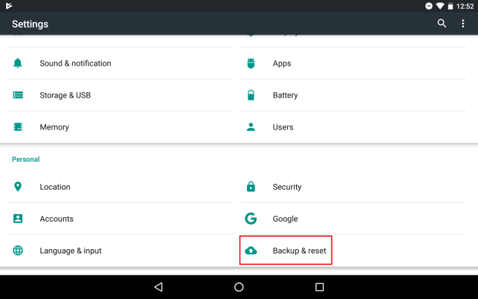 Cadangkan Dengan Akun Google Anda