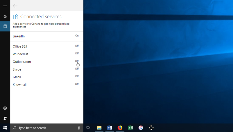 將服務連接到 Cortana