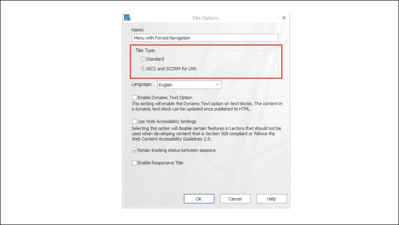 Trivantis Lectora Inspire - أضف توافق SCORM إلى عملك