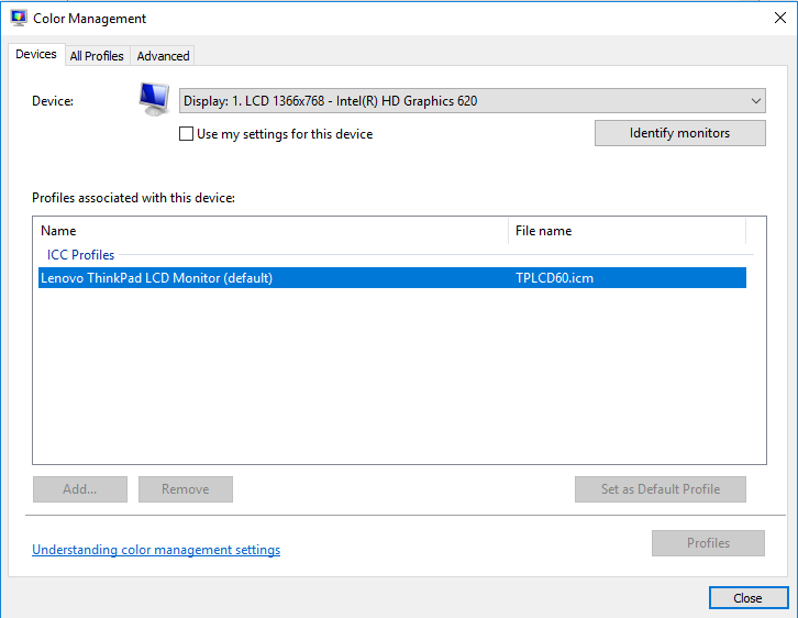 การจัดการสีของ Windows