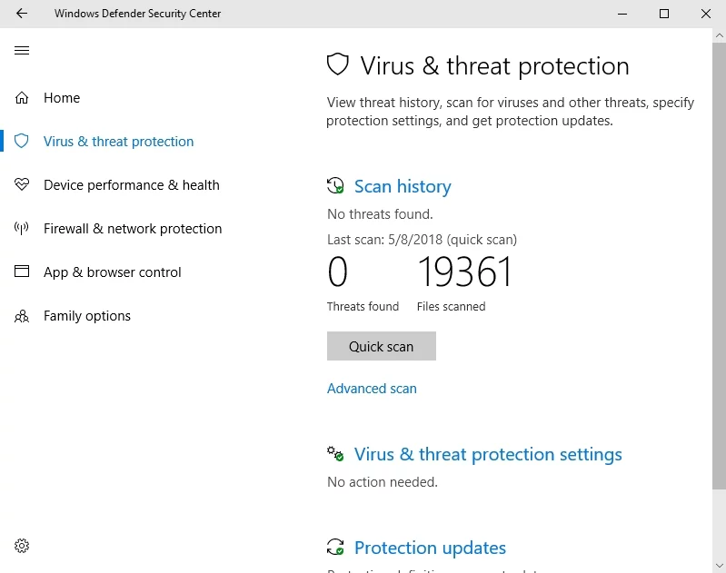 Windows Defenderは、マルウェアやウイルスがないかPCをスキャンします。これにより、bdredline.exeの問題を解決できます。