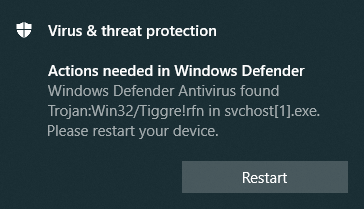 Windows Defender in Aktion