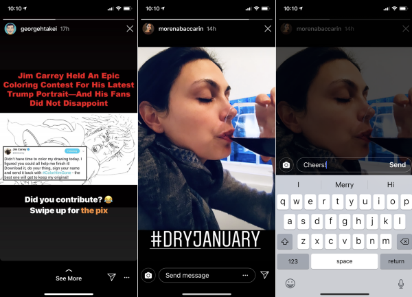 رسالة من Instagram Stories