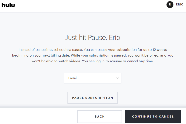 ยกเลิก Hulu . ของคุณ