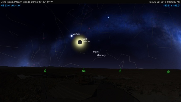 Oeno Island Eclipse Umstände