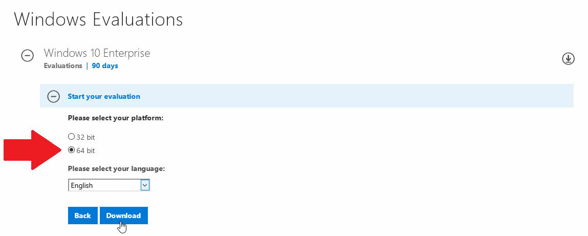 Windows 10 무료 평가판: 32비트 또는 64비트?