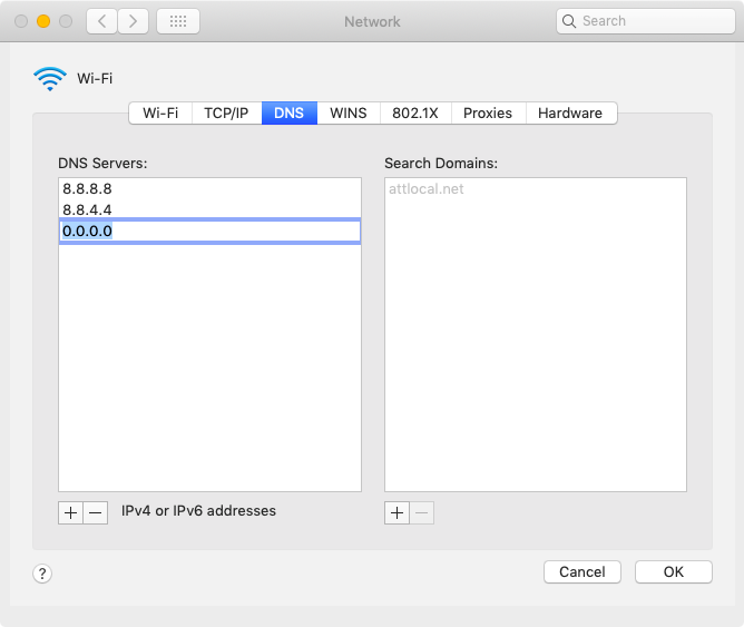 قم بتغيير DNS الخاص بك في macOS