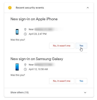 Google Security Check