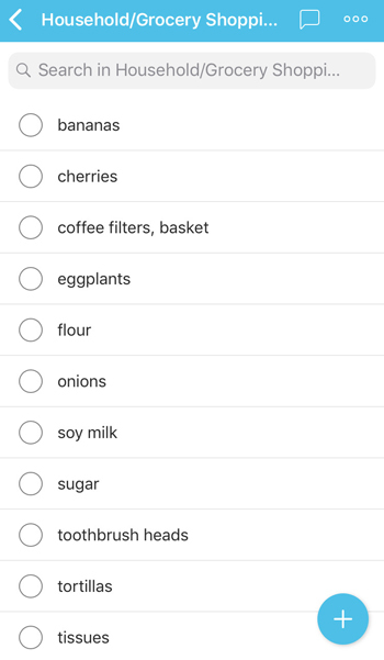 Einkaufsliste