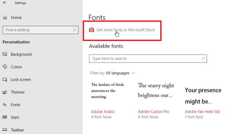 Tambahkan Font