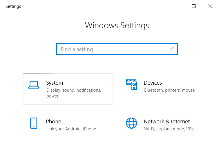 Appuyez sur la touche Windows + I pour ouvrir les paramètres, puis cliquez sur Système