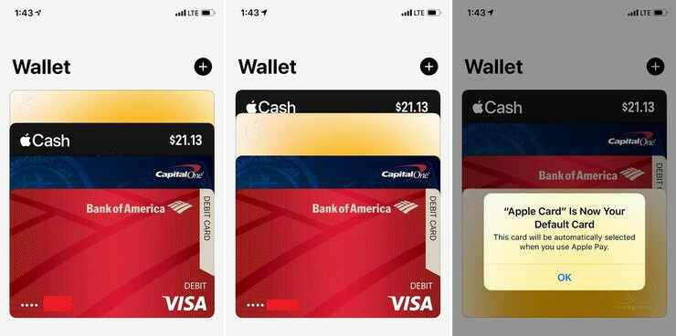 วิธีตั้งค่า Apple Card เป็นค่าเริ่มต้น