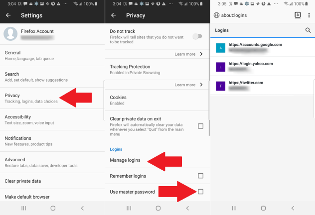 Protéger les mots de passe sur Android
