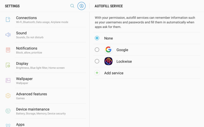 Configurer Firefox Lockbox sur Android