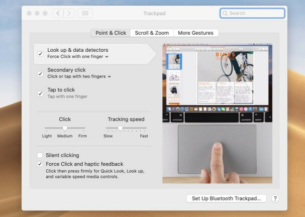 Impara i gesti del trackpad