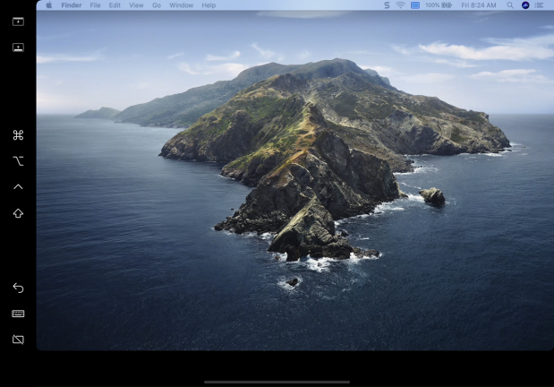 iPad 上的 Mac 屏幕显示