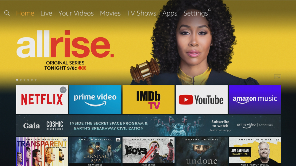 Amazon Fire Stick TV nach Hause
