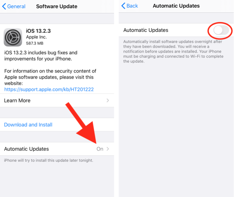 Aktualizacje oprogramowania iPhone'a