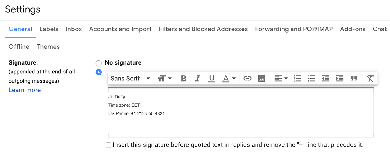 獲取有組織的 Gmail 電子郵件簽名