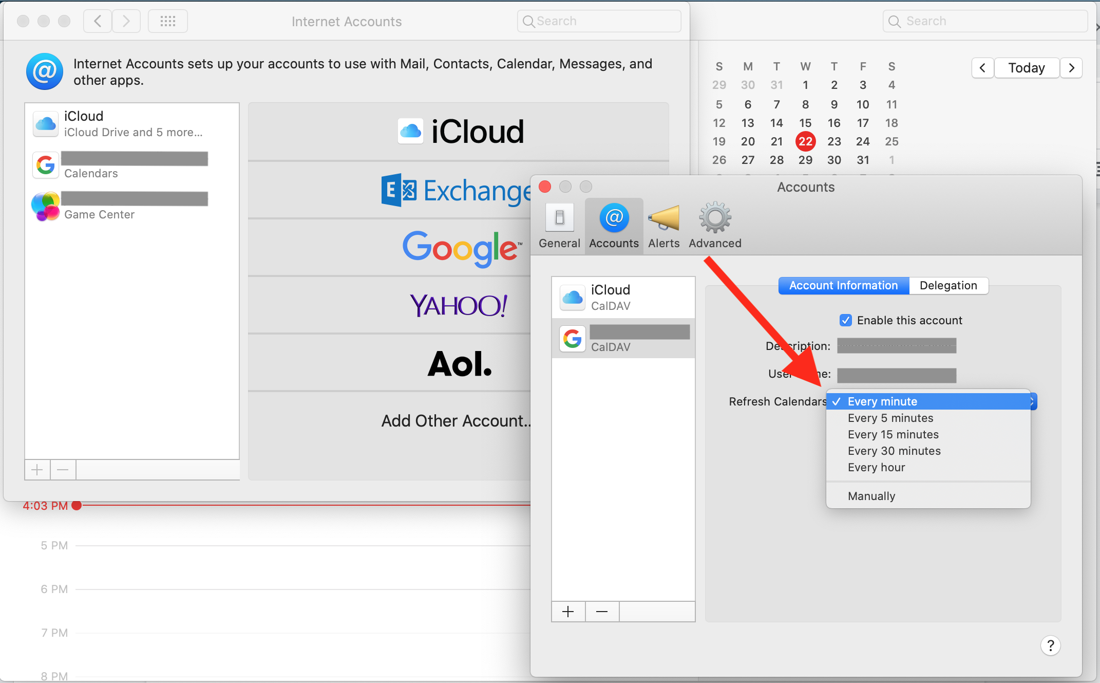 Sincronizzazione calendario Apple