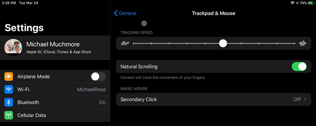 Spotify управляется мышью на iPad