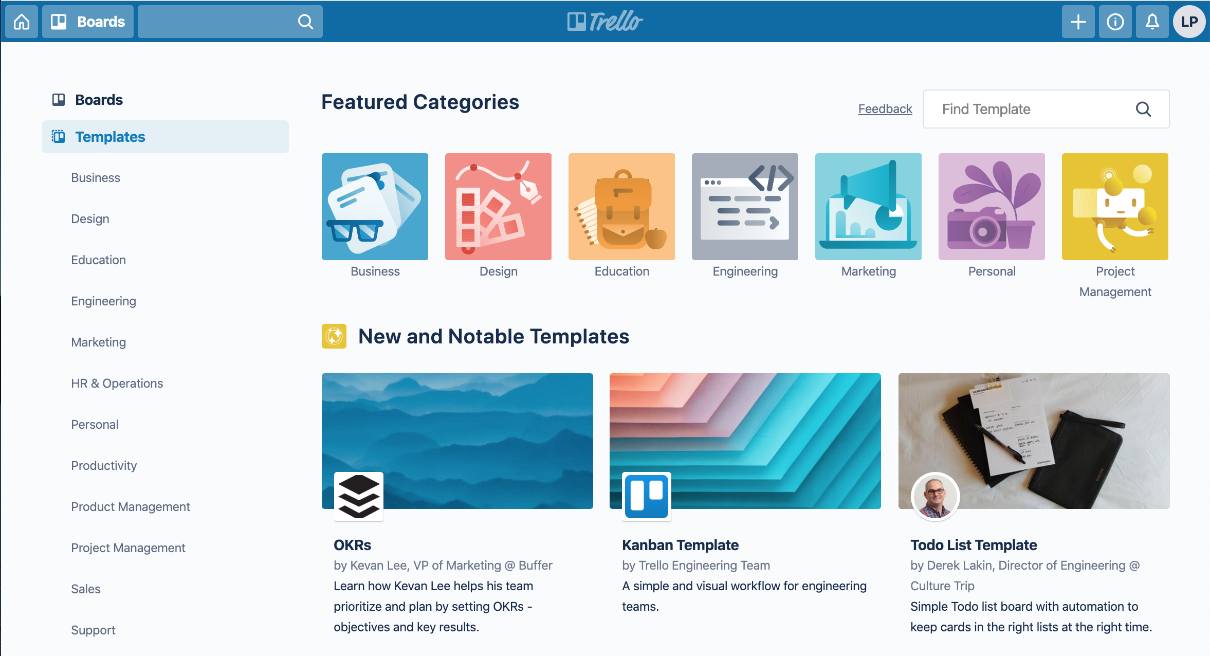 Modelos do Trello