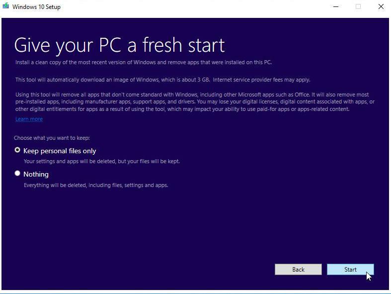 Dale a tu PC un nuevo comienzo