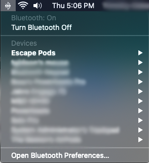 Bluetooth Tercih Bölmesini Aç
