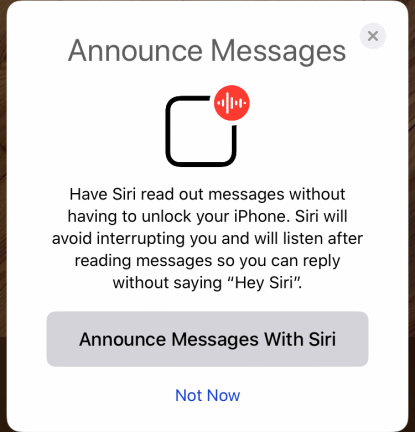 Anunciar mensagens com a Siri