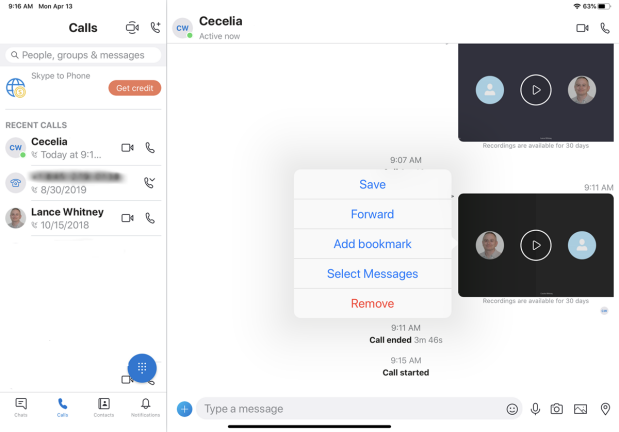 Salva e condividi le registrazioni su dispositivi mobili