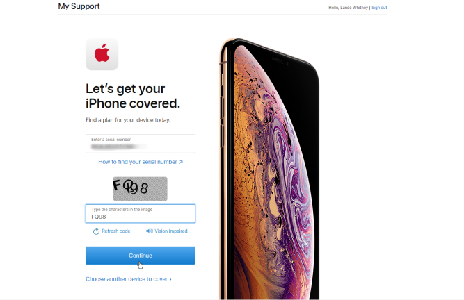 Verificați acoperirea garanției Apple