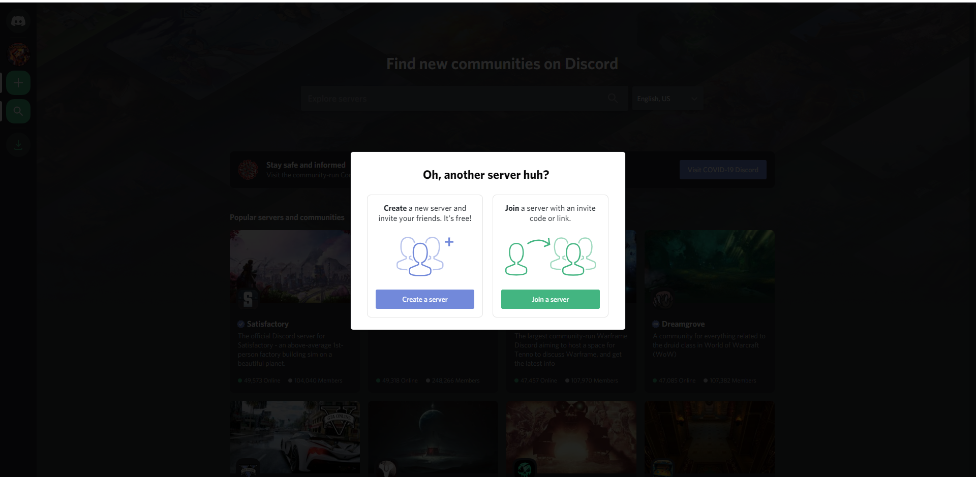 Serverul de alăturare Discord