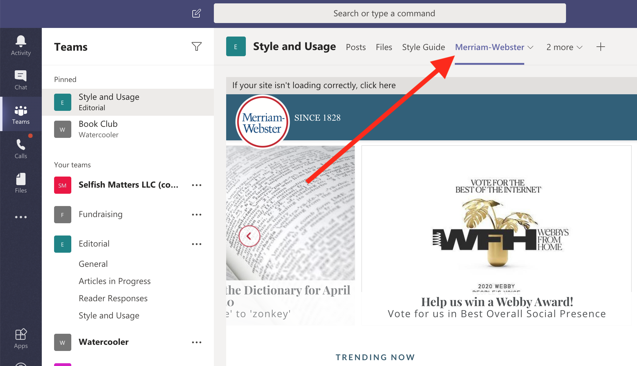 Schede di Microsoft Teams