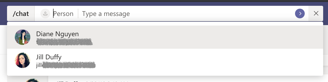 Comando slash di Microsoft Teams